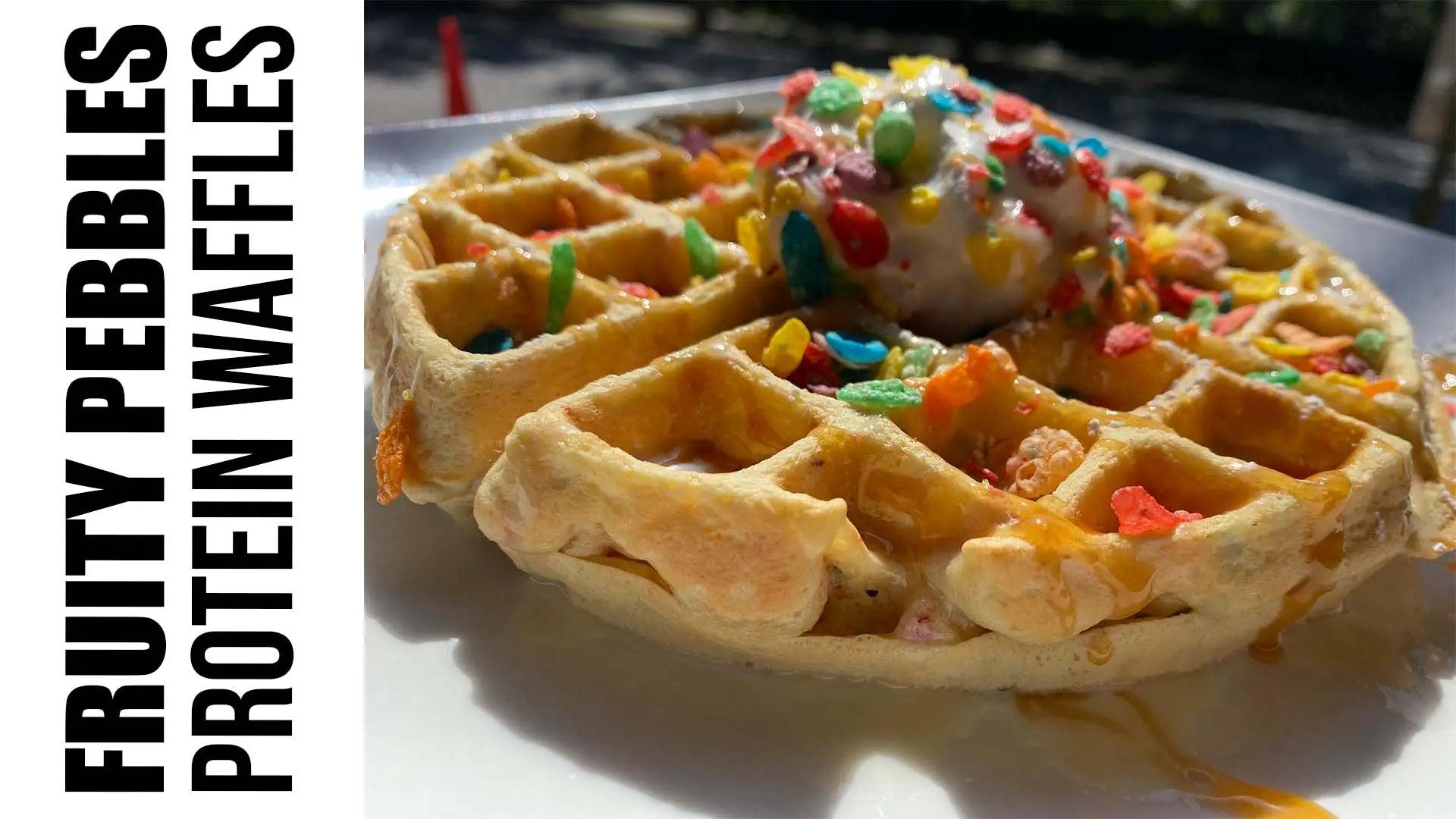 Fruity-Pebbles-Protein-Waffles die tryin co