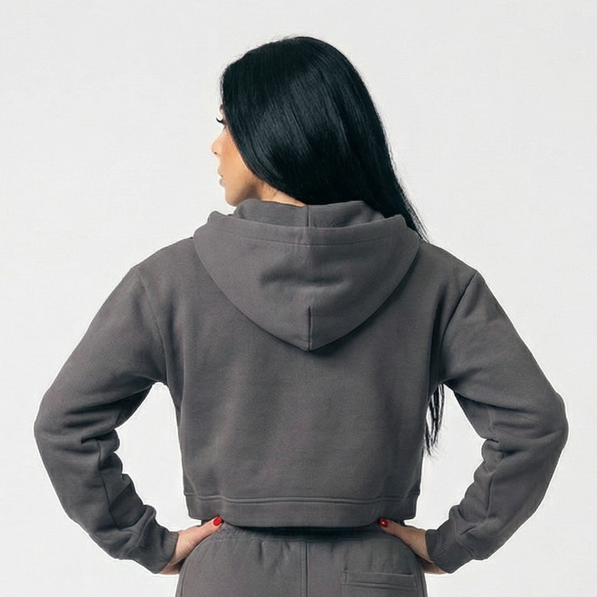 Crop Hoodie and Baggie Jogger Combo