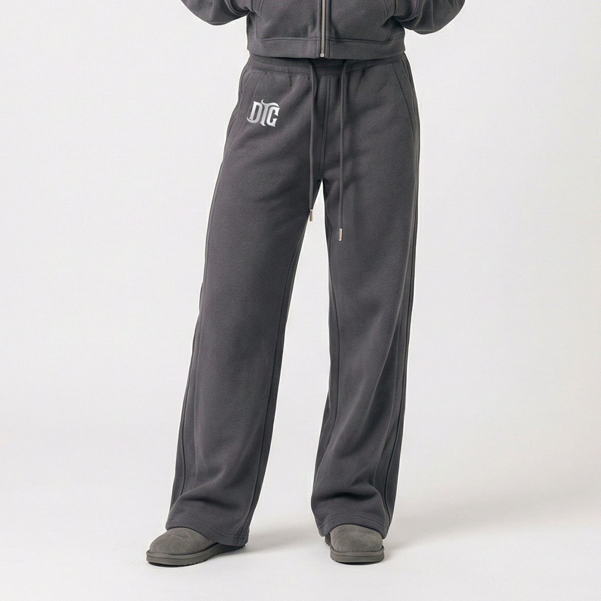 Crop Hoodie and Baggie Jogger Combo